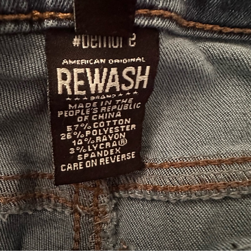 Rewash New York Skinny Jeans Women’s JR Size 13 | 30”Stretch Denim Med Blue Wash - Picture 8 of 13